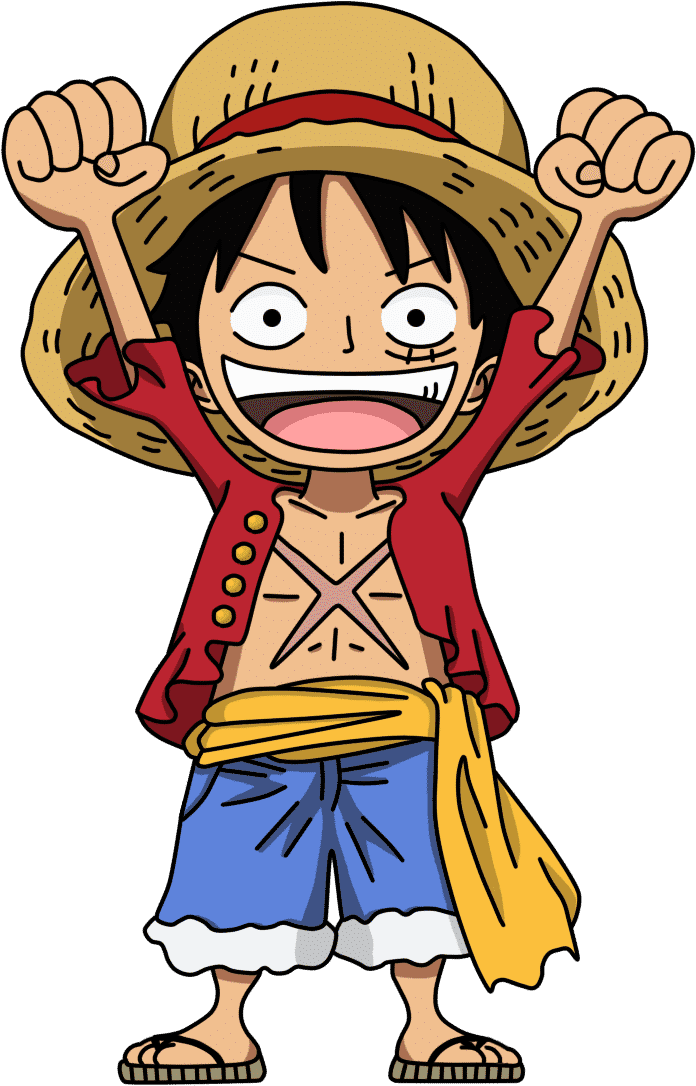 Bức tranh hồn nhiên của Luffy với nụ cười đẹp, dễ thương ...