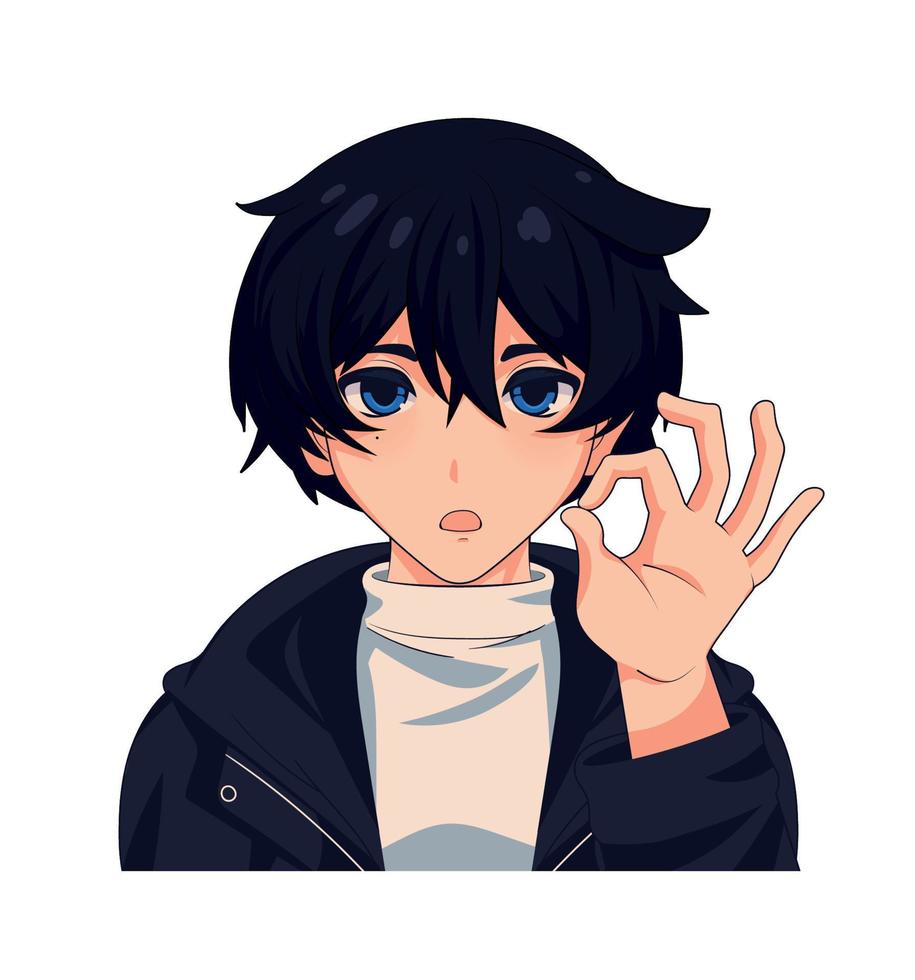 anime boy avatar, isolated 11484425 Vector Art at Vecteezy