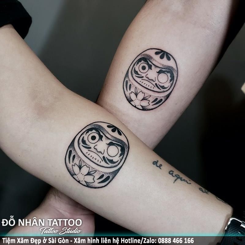 Hình xăm Daruma (0174) tại ĐỖ NHÂN TATTOO